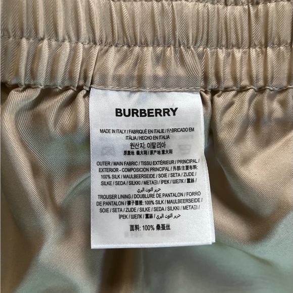 Burberry Men's Rondell Logo Drawstring Silk Shorts - Picture 5 of 5